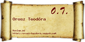 Orosz Teodóra névjegykártya